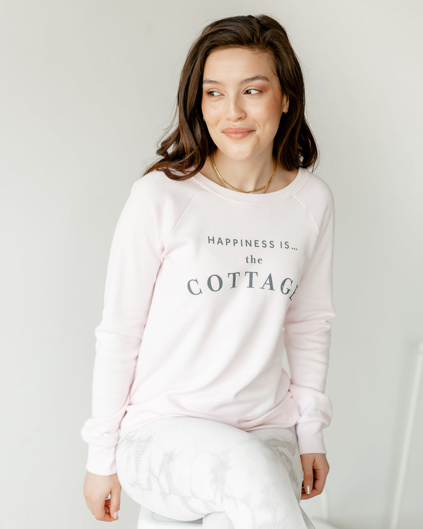 Women's Cottage Crew Sweatshirt, Ballet Pink-Cottage Collection-x-small-Urbanheer