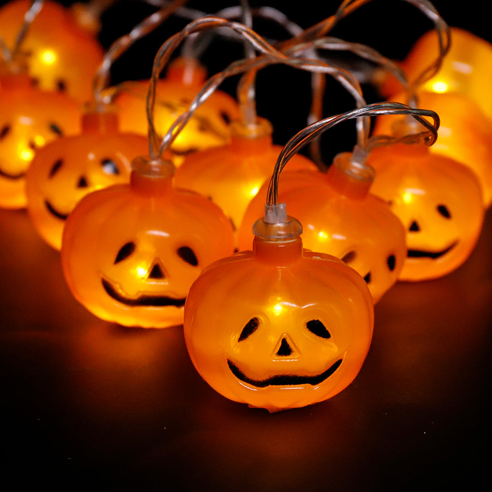Battery Powered Halloween Grimace Pumpkin String Lights-GFLAI-Urbanheer