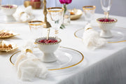 Porcelain White Dessert Cups - Set Of Four-CLASSIC TOUCH DECOR INC.-Urbanheer