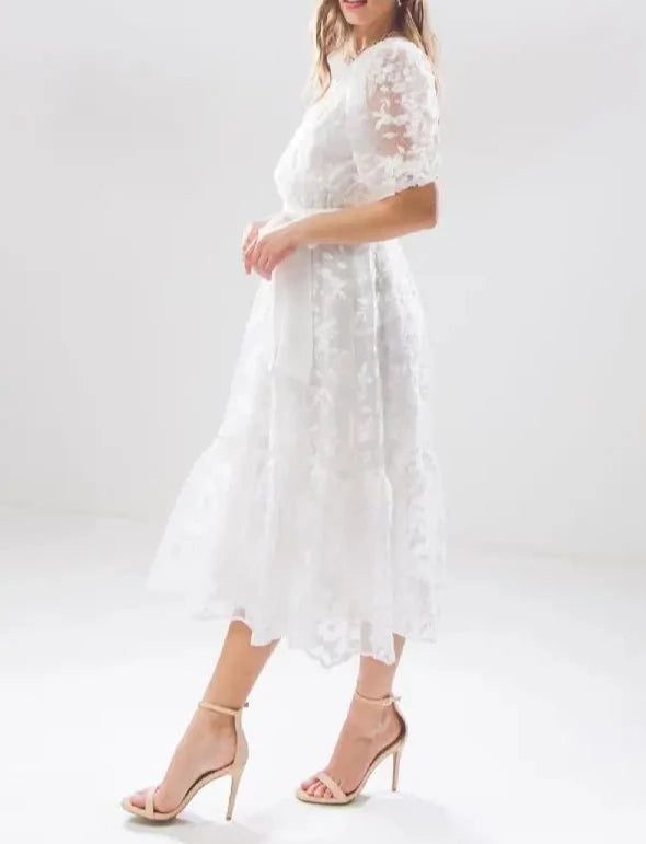 A Textured Midi Dress.-FLYING TOMATO-S-Urbanheer