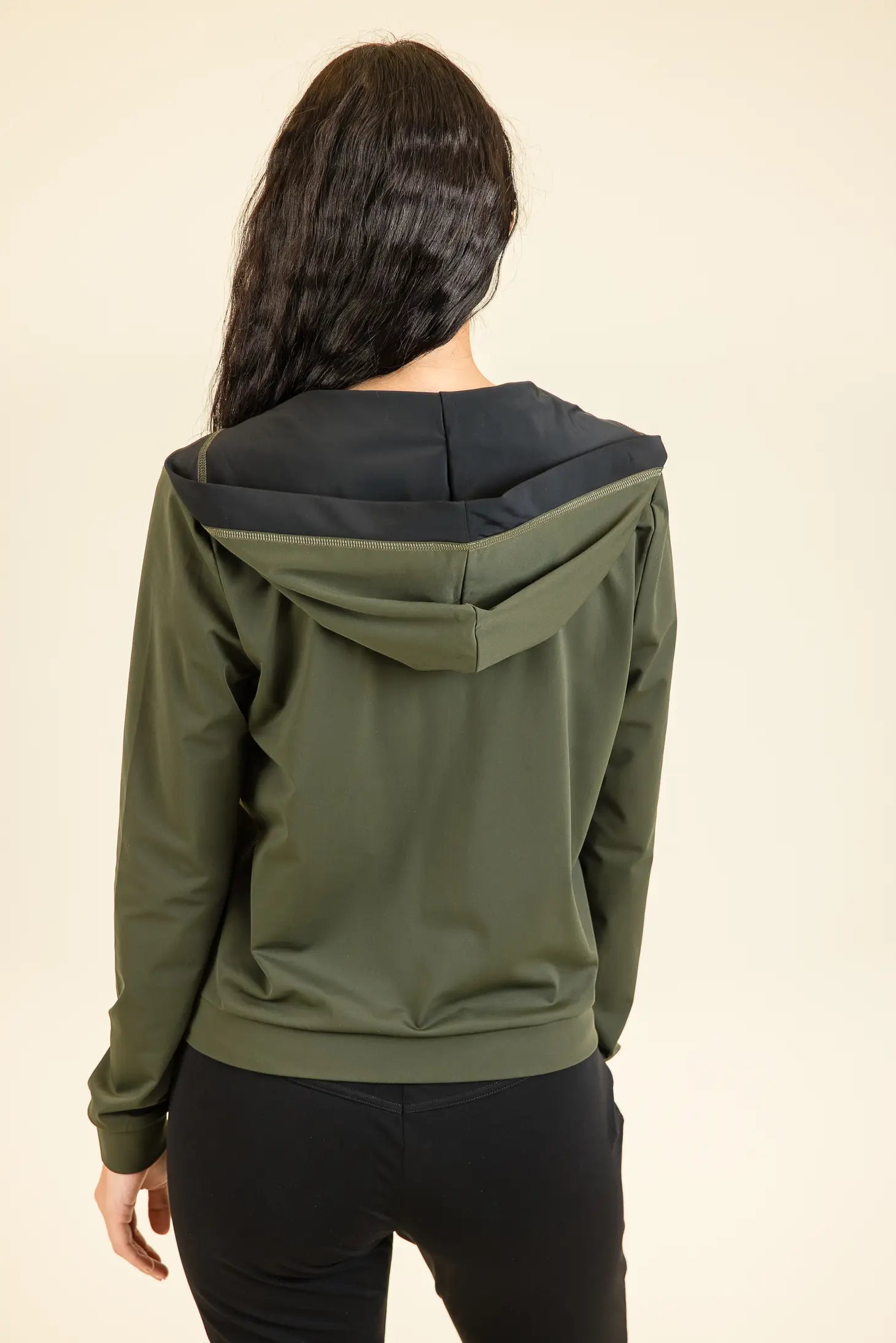 Basics Essentials | Kimy-Hood Plain Khaki/Golden Athleisure Jacket-HBT-XS-Urbanheer