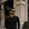 Men's Black Polo Black Sweater-Clothing - Men-Donato-S-Urbanheer
