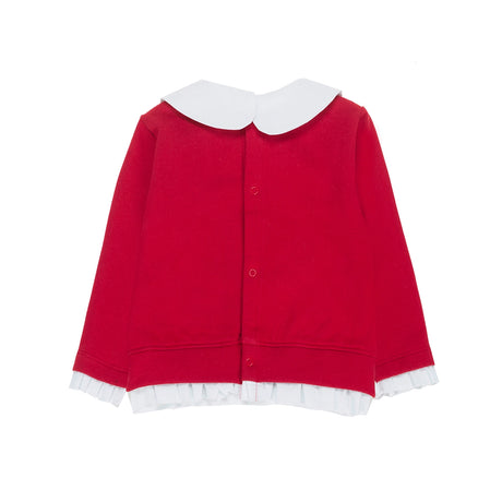 UBS2 Baby girls' sweatshirt in stretch cotton fleece. Neck