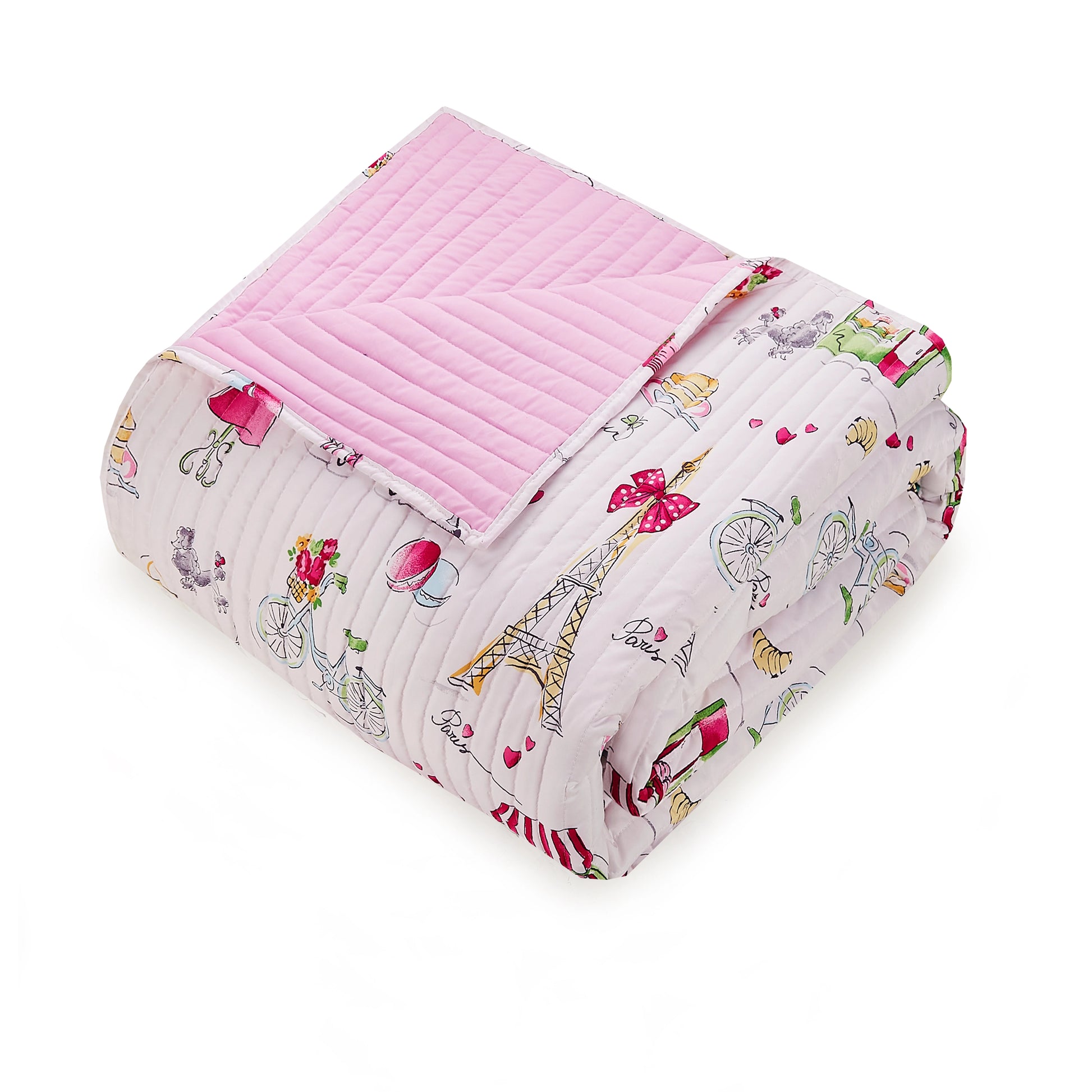 Pretty In Paris Quilt Set (2Pc/3Pc) By Urban Playground.-peking handicraft-Full/Queen-Urbanheer