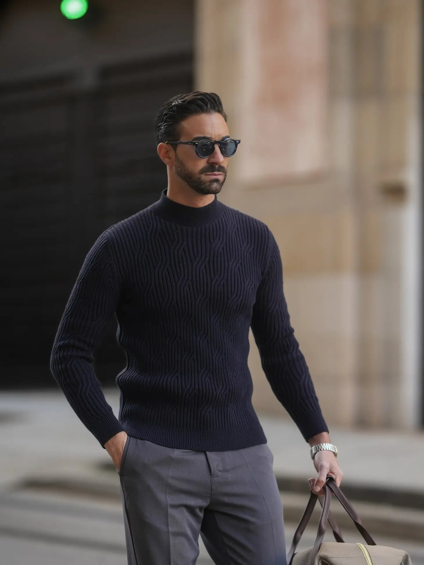 Men'S Blue Structure Perkins Sporty Sweater-Clothing - Men-Donato-S-Urbanheer