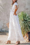 White V Neck Lace Maxi Dress-UHXC-White-(US 4-6)S-Urbanheer