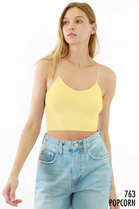 Skinny Strap Cropped Cami-Clothing - Women-NIKIBIKI-Popcorn-xs-Urbanheer