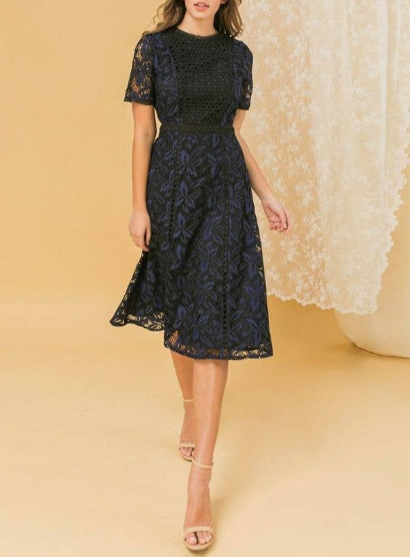 A Lace Woven Dress.-FLYING TOMATO-S-Urbanheer