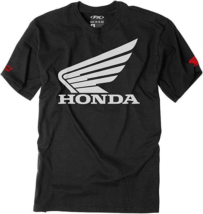 'Honda' Big Wing T-Shirt (Black)-Fulfillment Center-Small-Black-Urbanheer