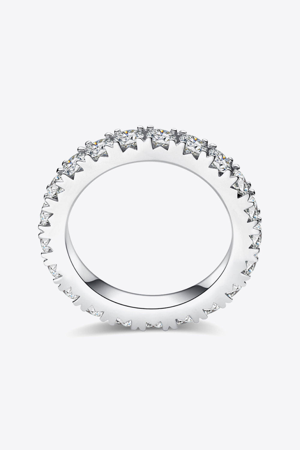 2.3 Carat Moissanite 925 Sterling Silver Eternity Ring-Street 360-Silver-4.5-Urbanheer