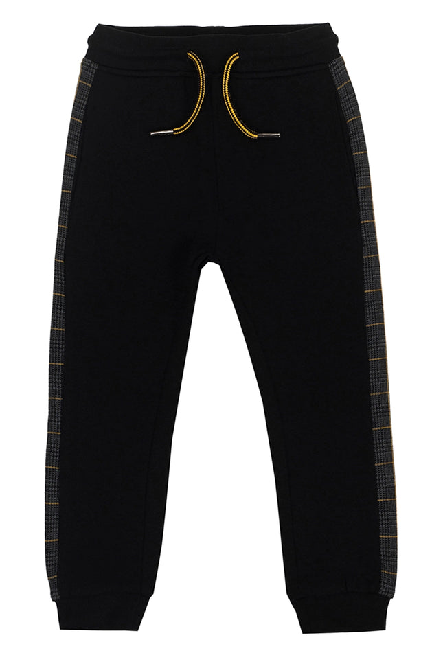 Ubs2 Boy'S Sports Trousers In Black Cotton Fleece.-UBS2-2-Urbanheer