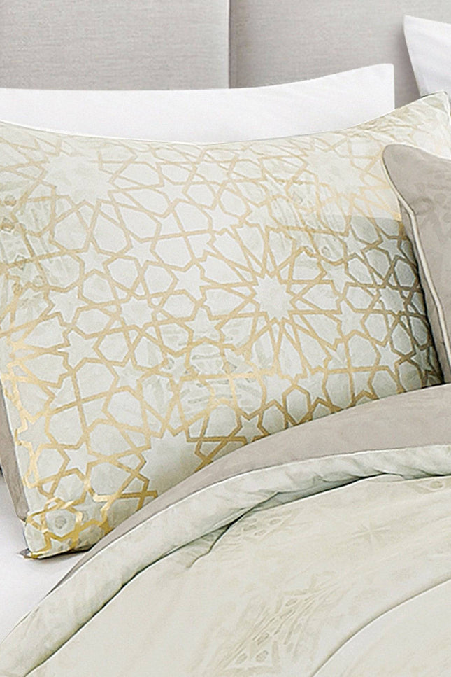 Royal Gold Jacquard Comforter - 6 Piece Set-Bedding-linen mart-Urbanheer