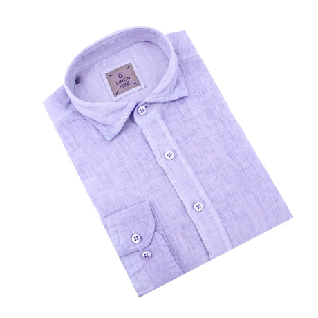Solid Purple Linen Shirt
