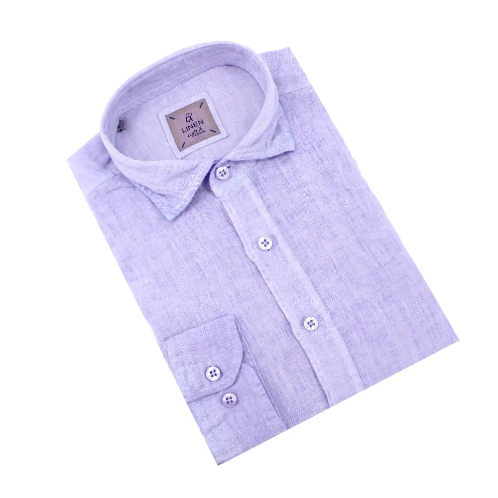 Solid Purple Linen Shirt-Clothing - Men-Eight X-S-Urbanheer