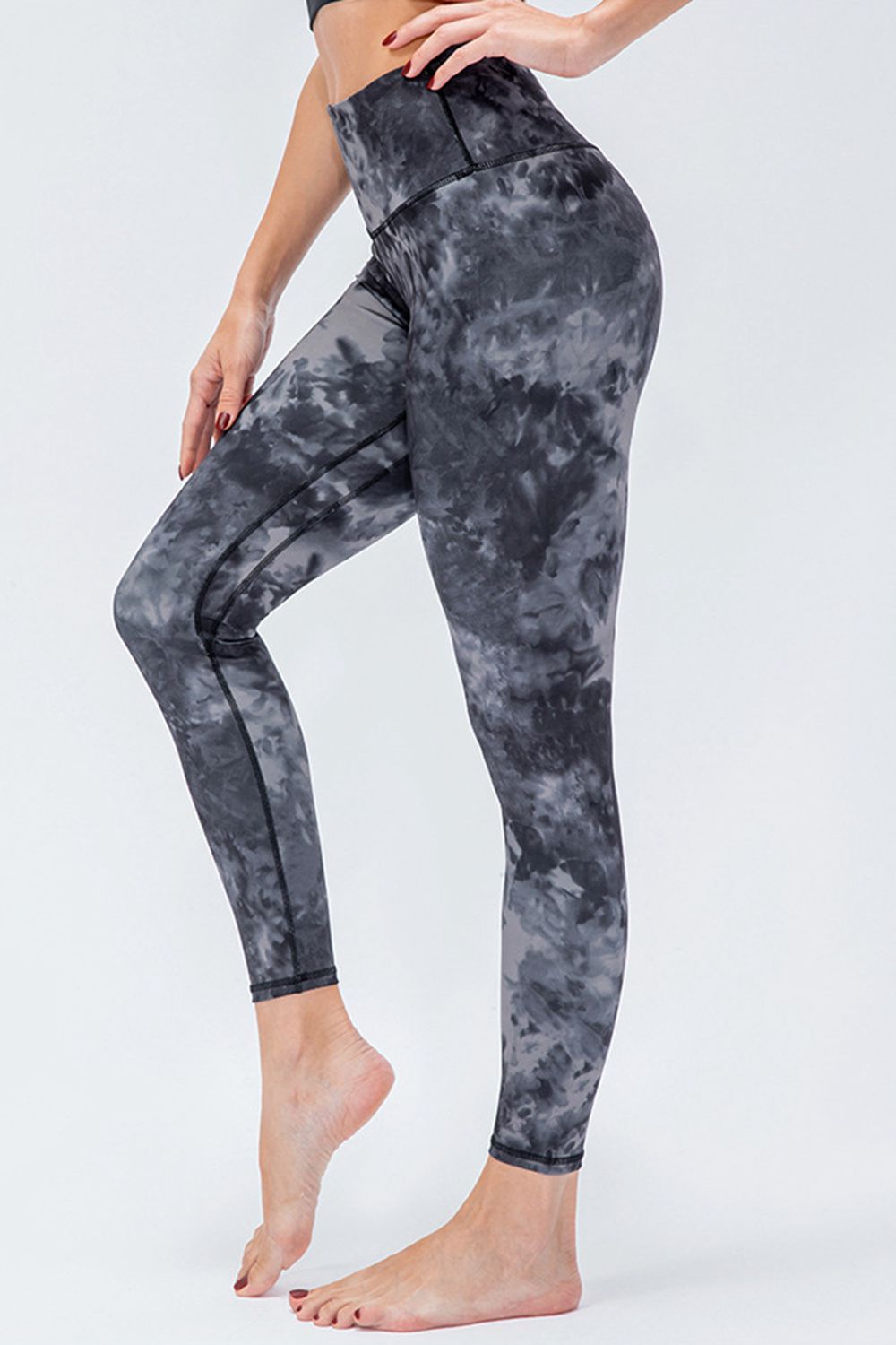 Wide Waistband Slim Fit Active Leggings-Street 360-Moss-S-Urbanheer
