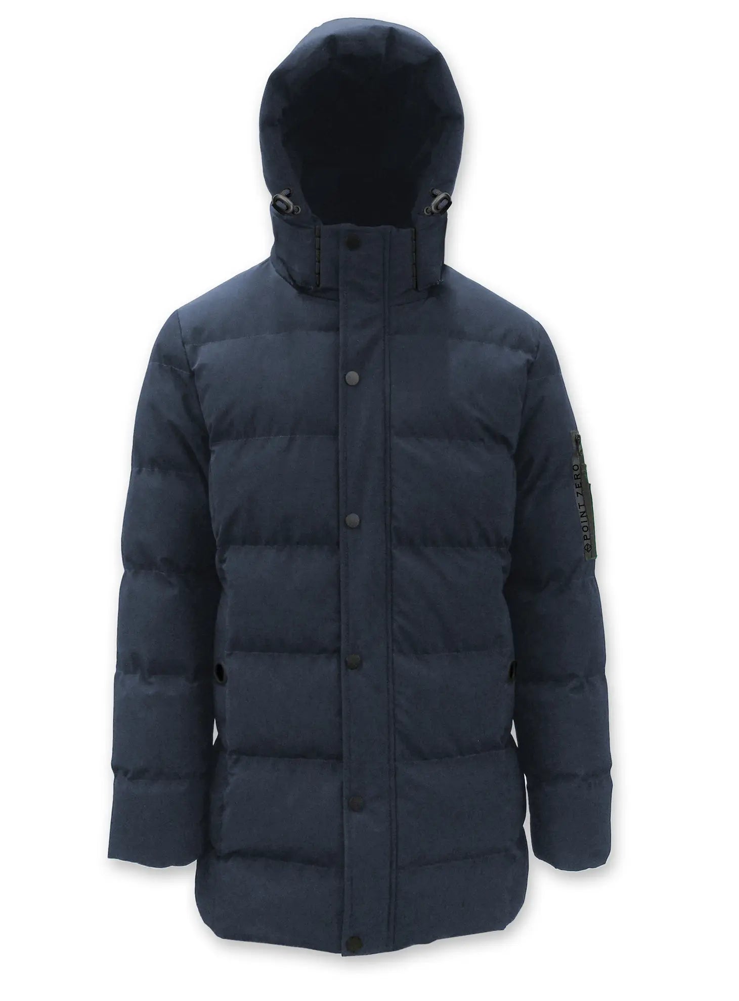 Long Quilted Puffer Jacket-Point Zero-S-Navy-Urbanheer
