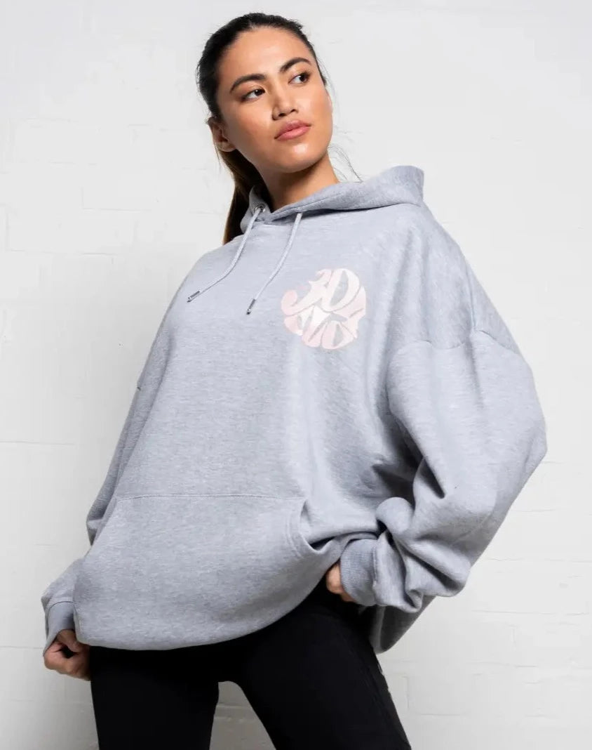 304 Womens Tile Hoodie Grey (Oversized)-304 Clothing-S-Urbanheer