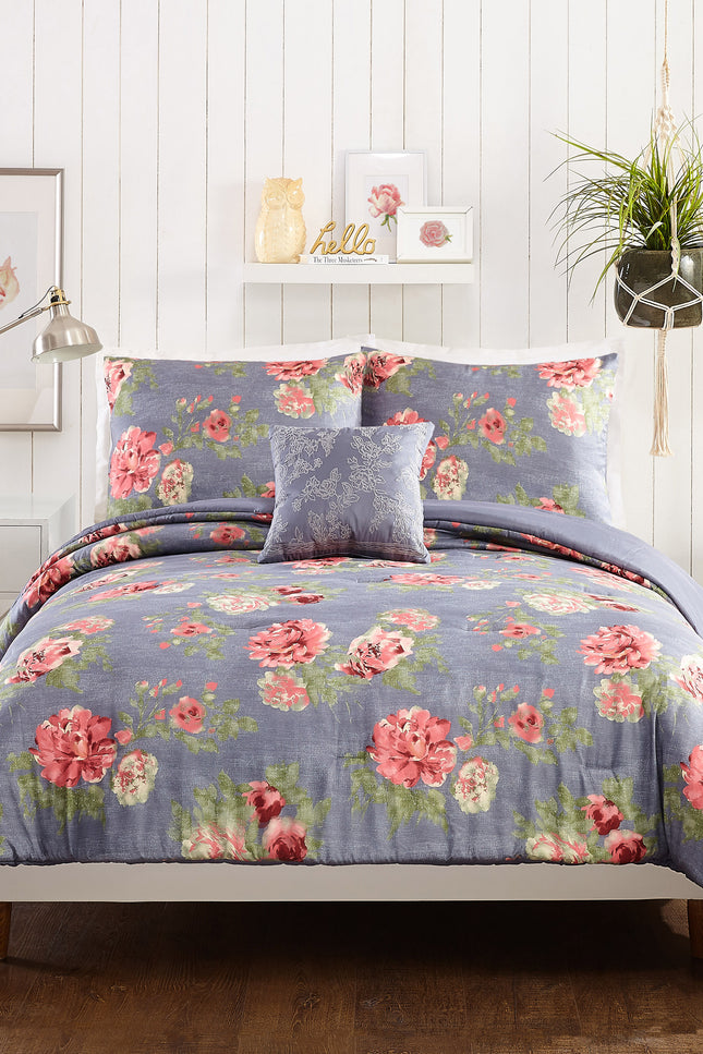 Alessia 4-Piece Comforter Set By Jessica Simpson-peking handicraft-King-Urbanheer
