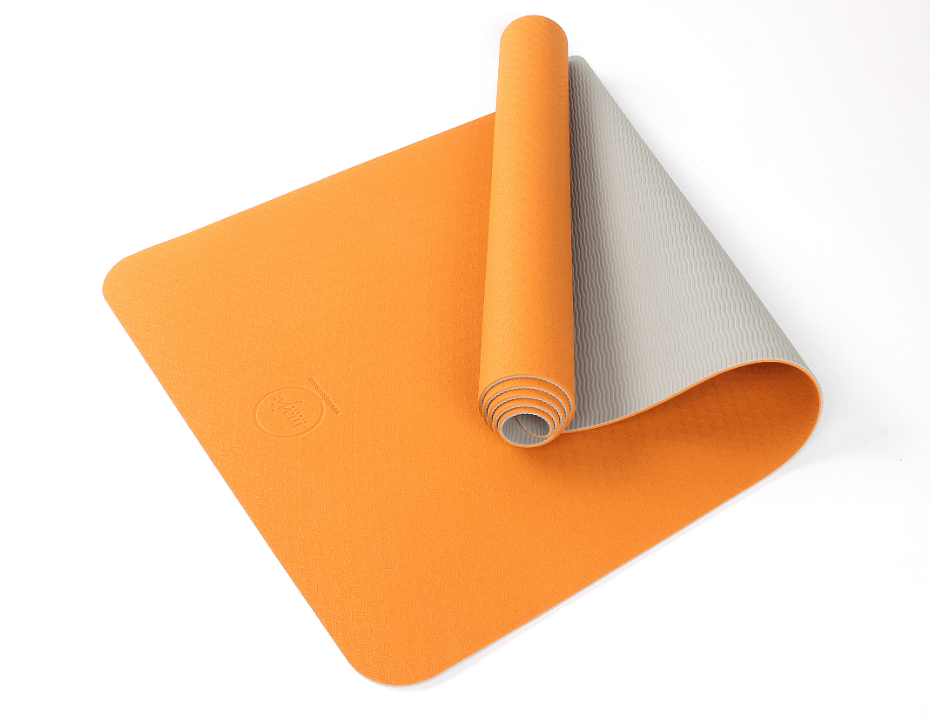 2 Tone Tpe Premium Yoga Mat-Majisports-1760Orange/Gray-Urbanheer