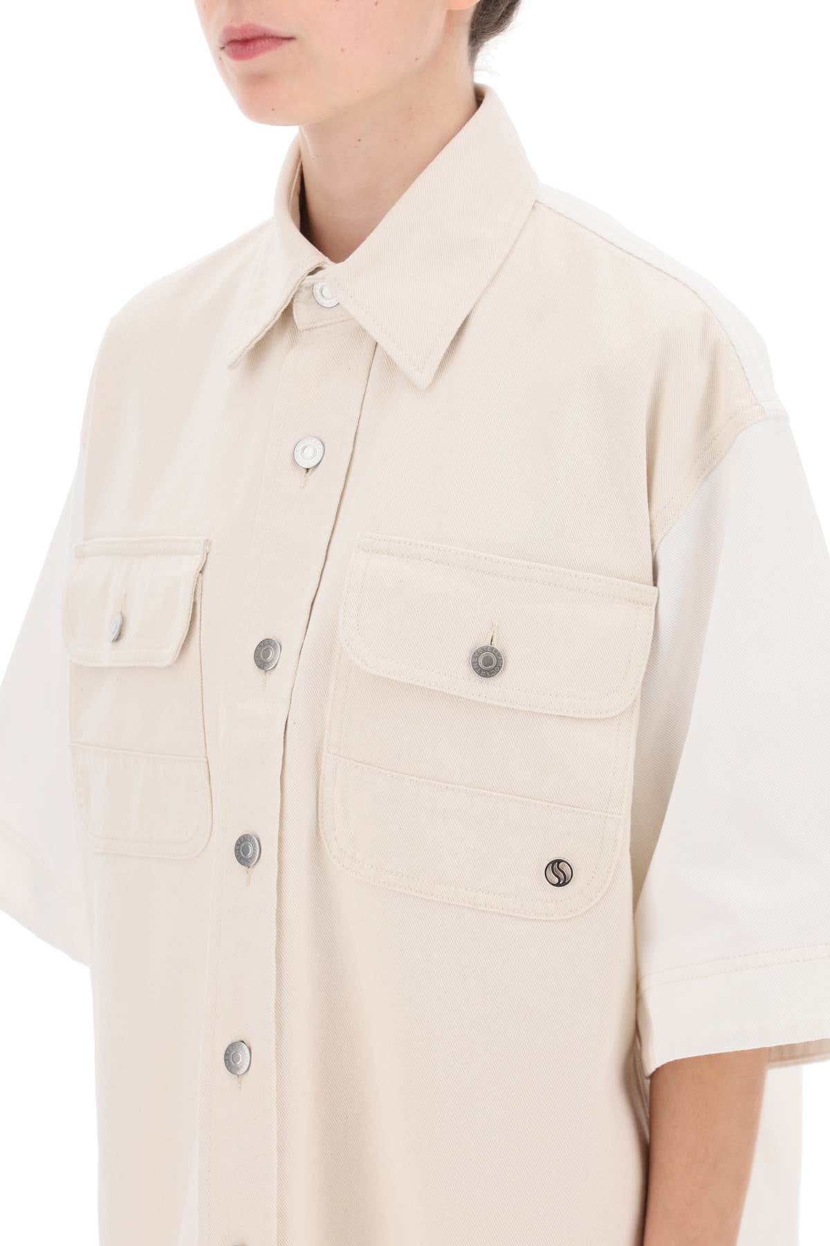 Stella Mccartney Short-Sleeved Denim Shirt-Stella McCartney-M-Urbanheer