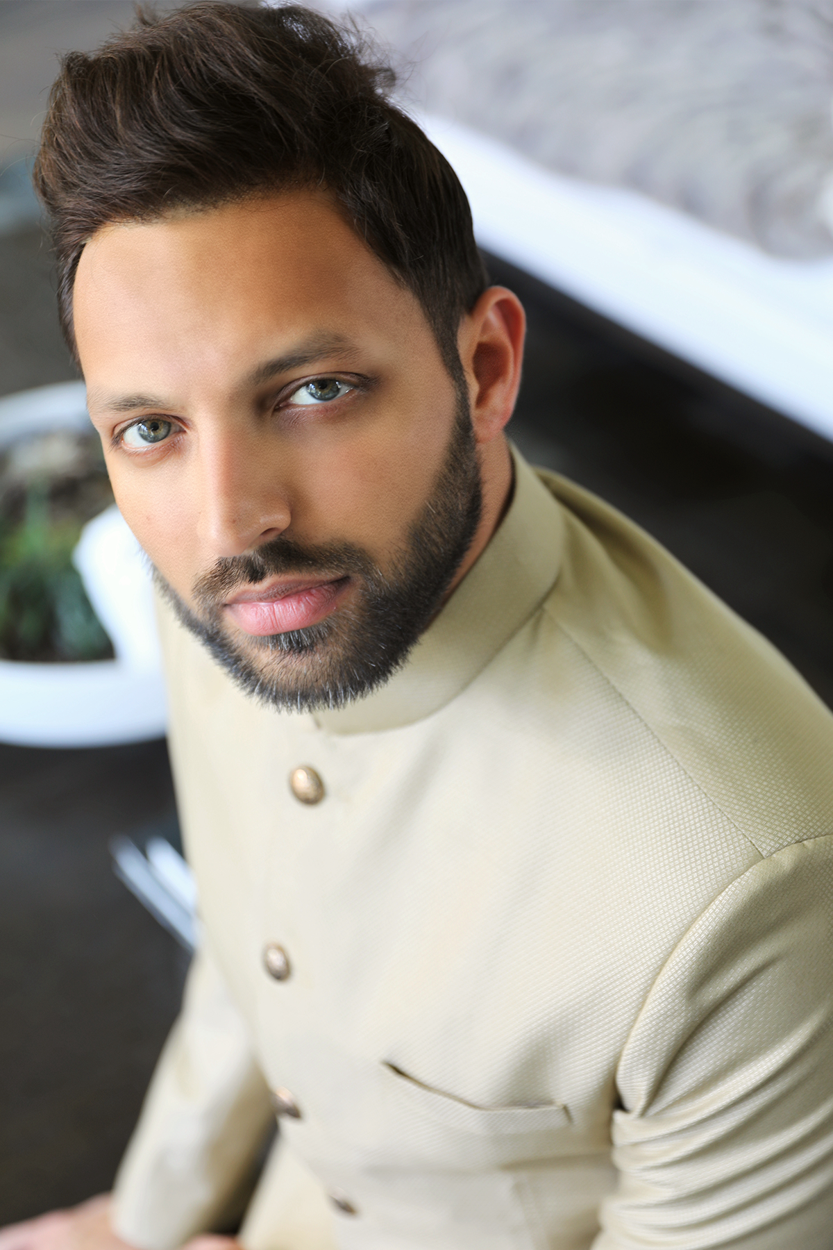 Textured Beize Classic Bandgala Set-Bohame-XS-Beize-5' - 5'3''-Urbanheer