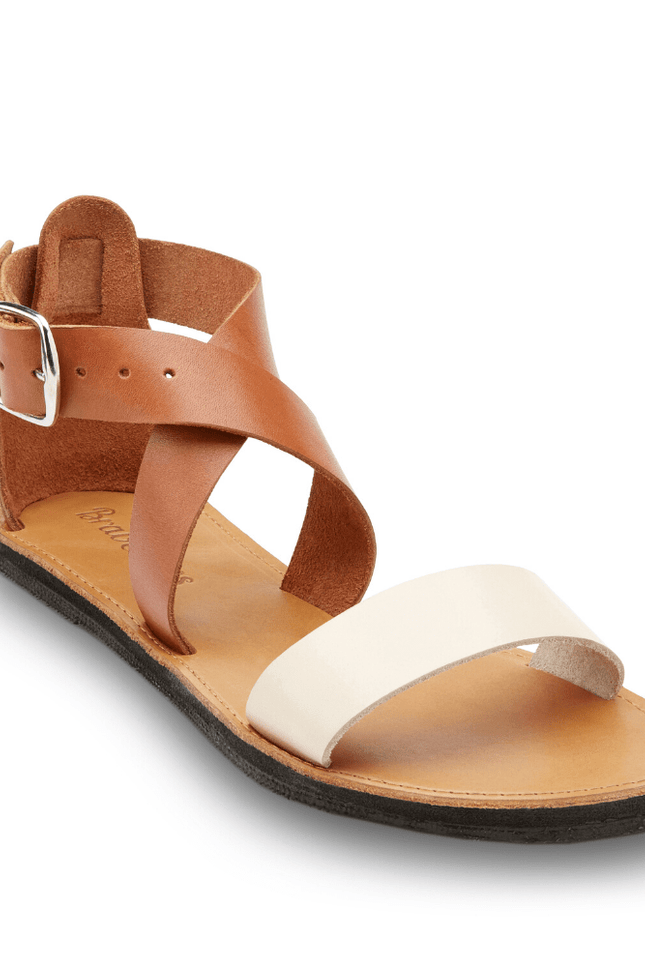 The Jasmine Leather Sandal-Brave Soles Life-5-White/Caramel-Urbanheer