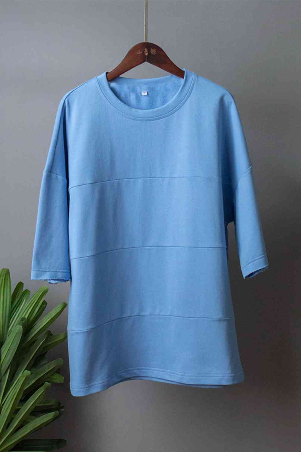 Round Neck Long Sleeve Top And Shorts Set-Street 360-Banana Yellow-S-Urbanheer