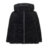 UBS2 Girls' down jacket in faux leather in black.
