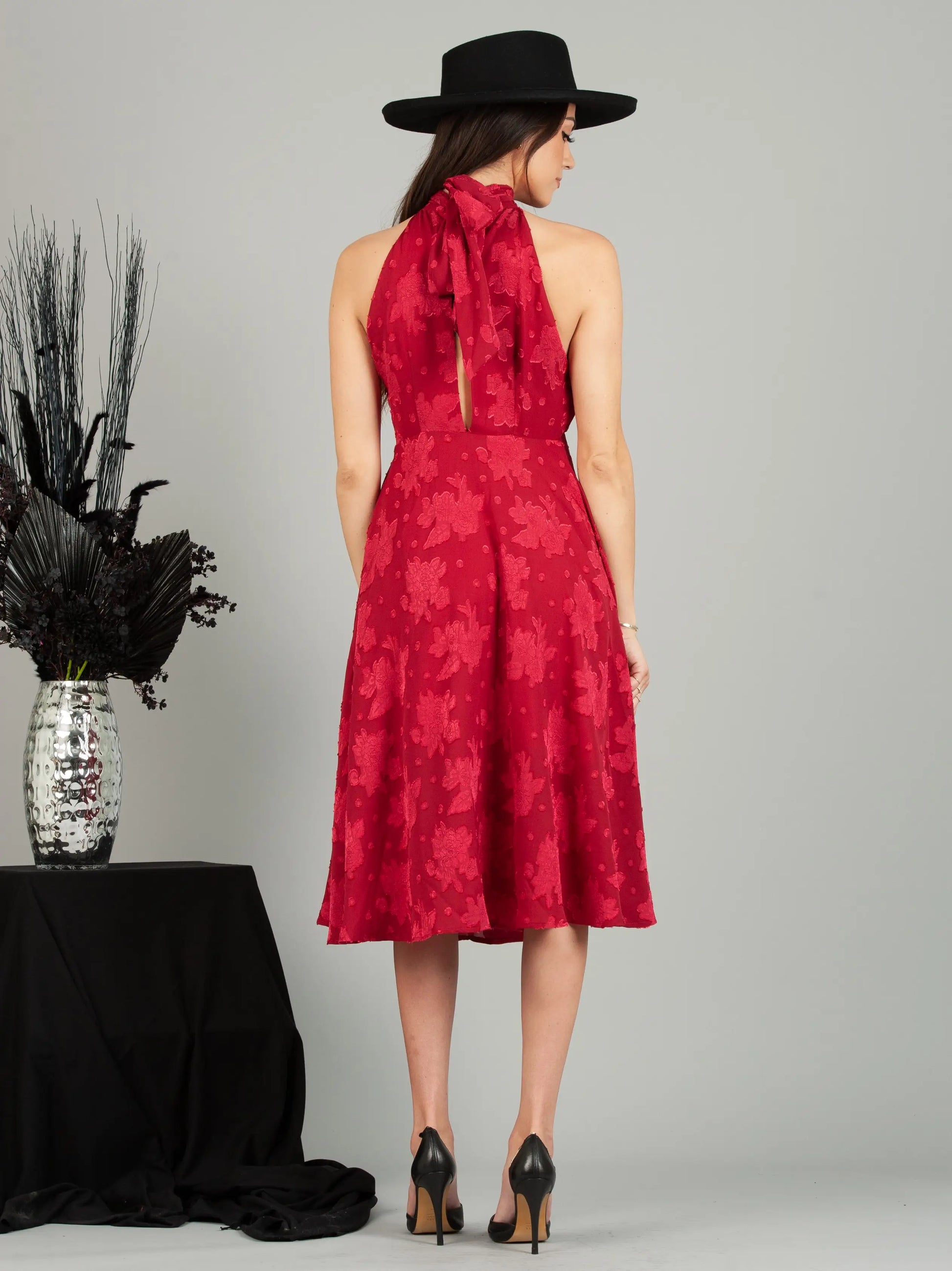 Lindsay Halter Dress-Merlot-Lucca Couture-XS-Urbanheer