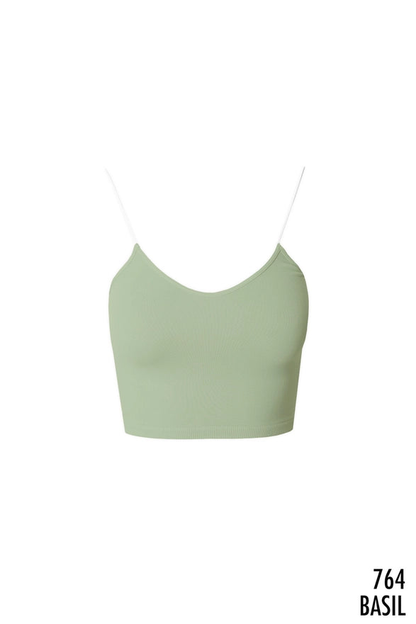 Skinny Strap Cropped Cami-Clothing - Women-NIKIBIKI-Basil-xs-Urbanheer