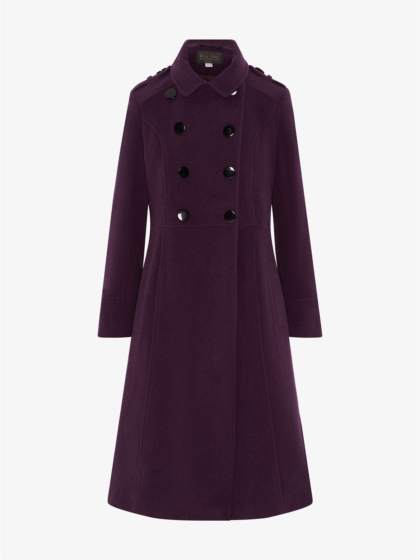 (Pre-Order) A-Line Double Breasted Coat-Rose Eleusis-UK 10/EU 38/US 6-Black-Urbanheer