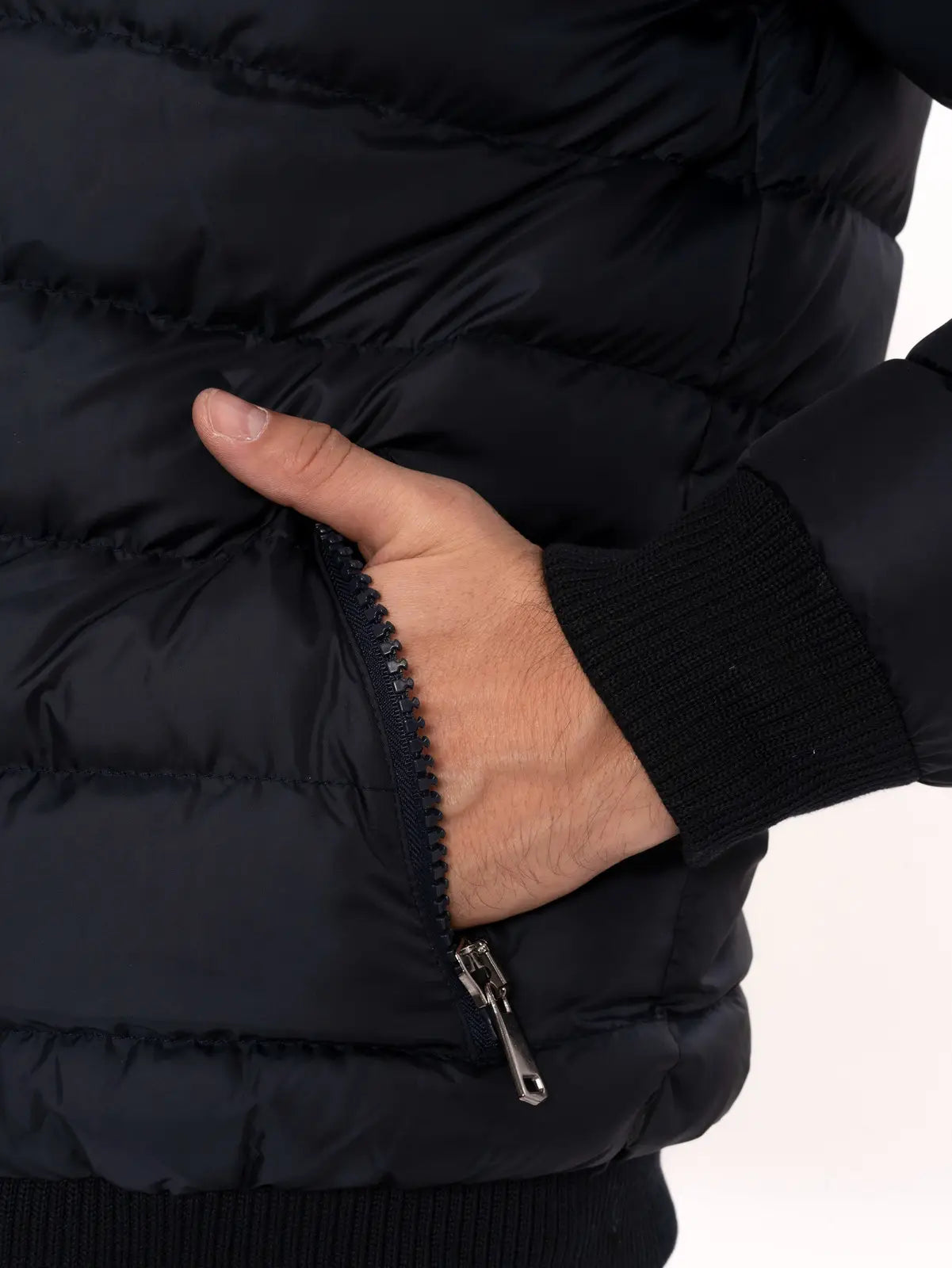 Navy Blue Hooded Men'S Down Coat-Clothing - Men-Wessi-36-Navy-Urbanheer