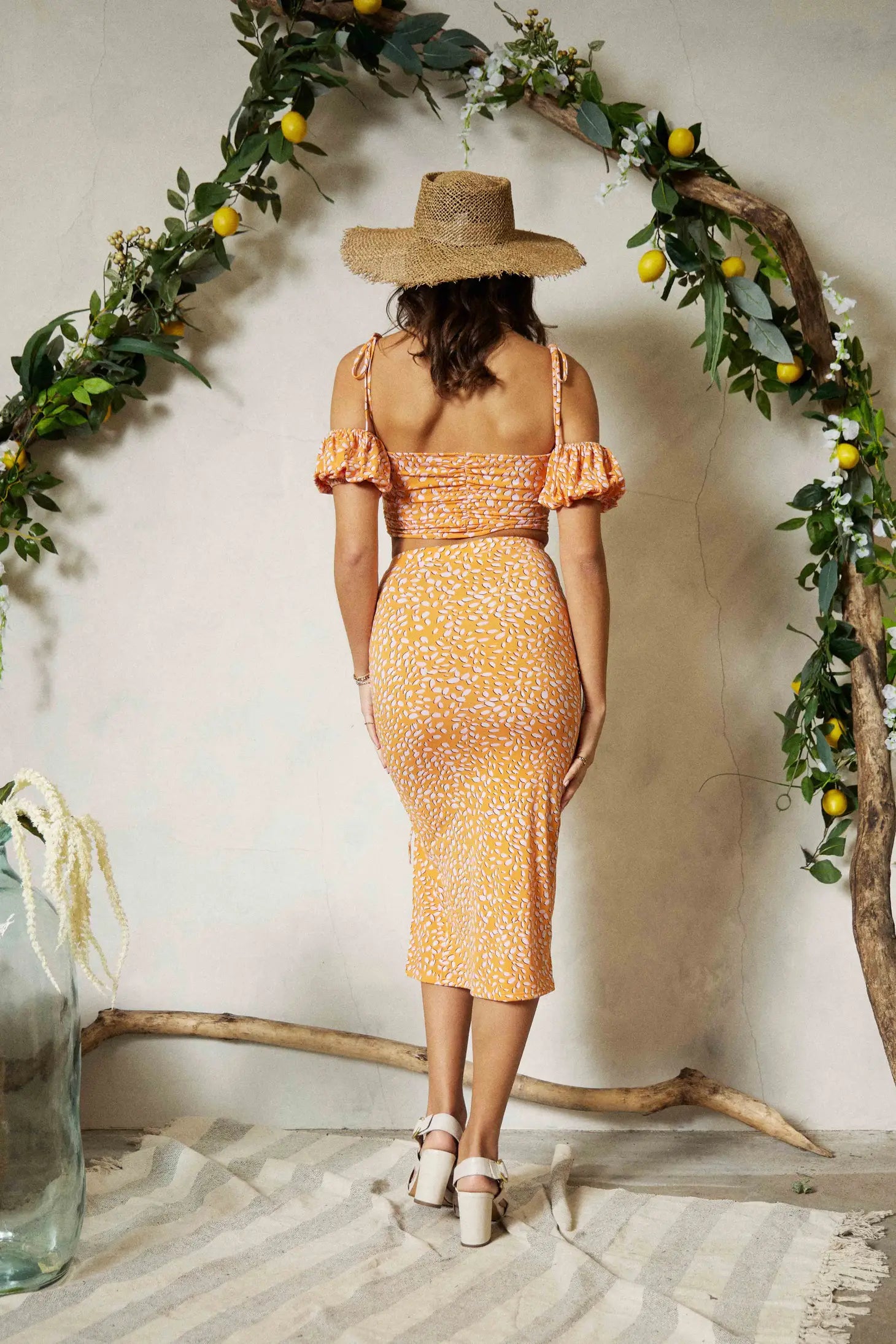 Off Shoulder Ruching Crop Top-Endless Blu-S-Urbanheer