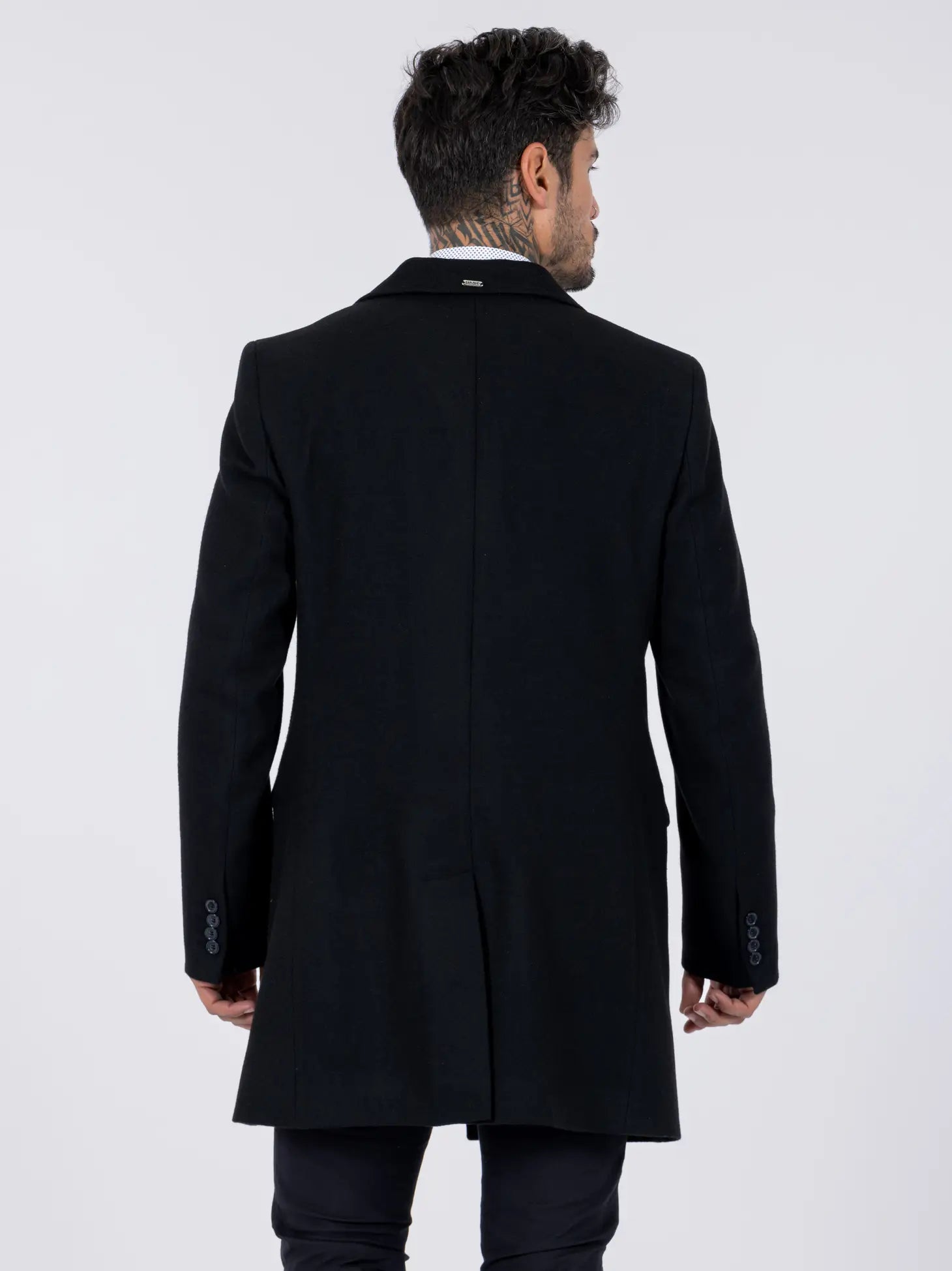 Drie Kleure Smk Overcoat - Black-Clothing - Men-SMK Denim&Co-S-Black-Urbanheer
