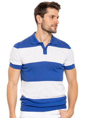 Gondola Knit Polo - Blue-Clothing - Men-Eight X-M-Urbanheer