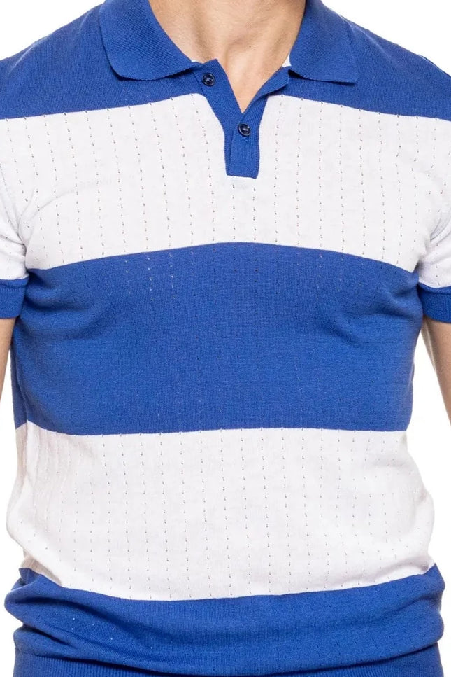 Gondola Knit Polo - Blue-Clothing - Men-Eight X-Urbanheer