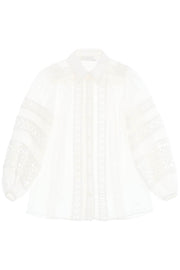 Zimmermann 'Devi Spliced' Blouse With Crochet Inserts-Zimmermann-0-Urbanheer