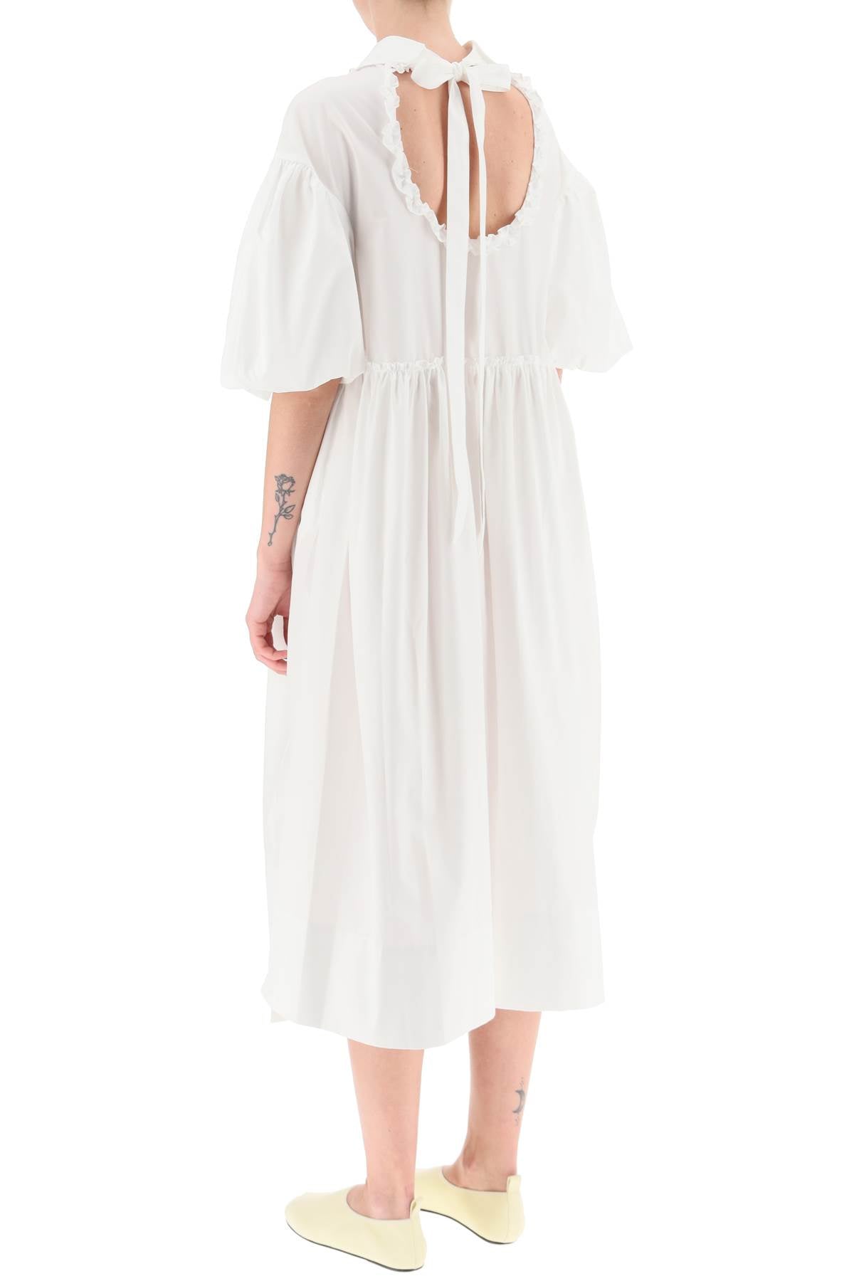 Simone rocha poplin dress with puff sleeves-Simone Rocha-6-Urbanheer