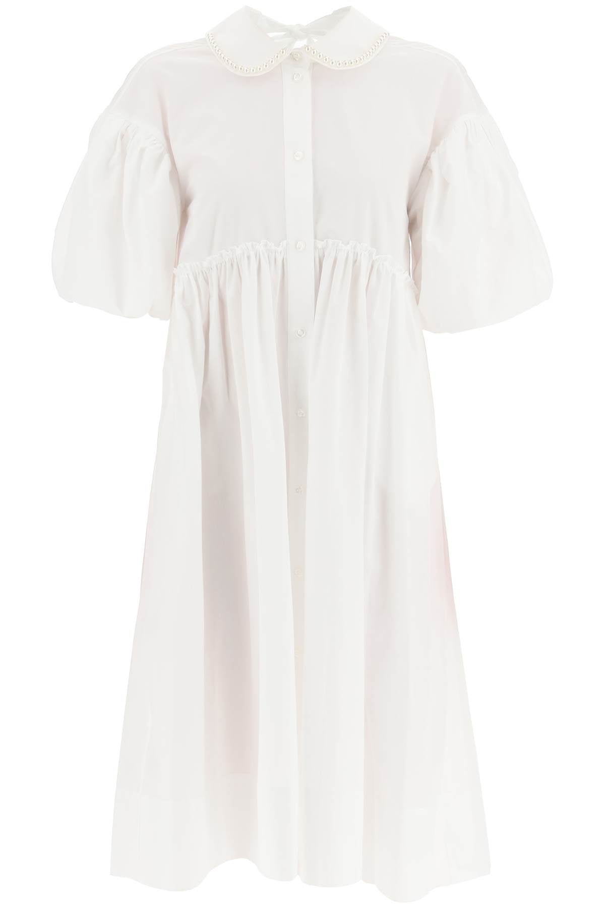 Simone rocha poplin dress with puff sleeves-Simone Rocha-6-Urbanheer