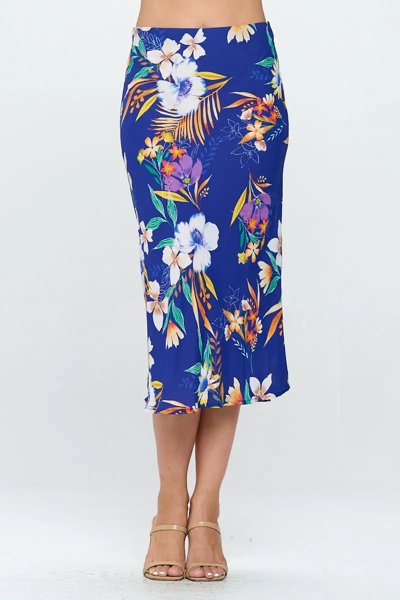 Tropical Print Skirt-Renee C.-S-Urbanheer