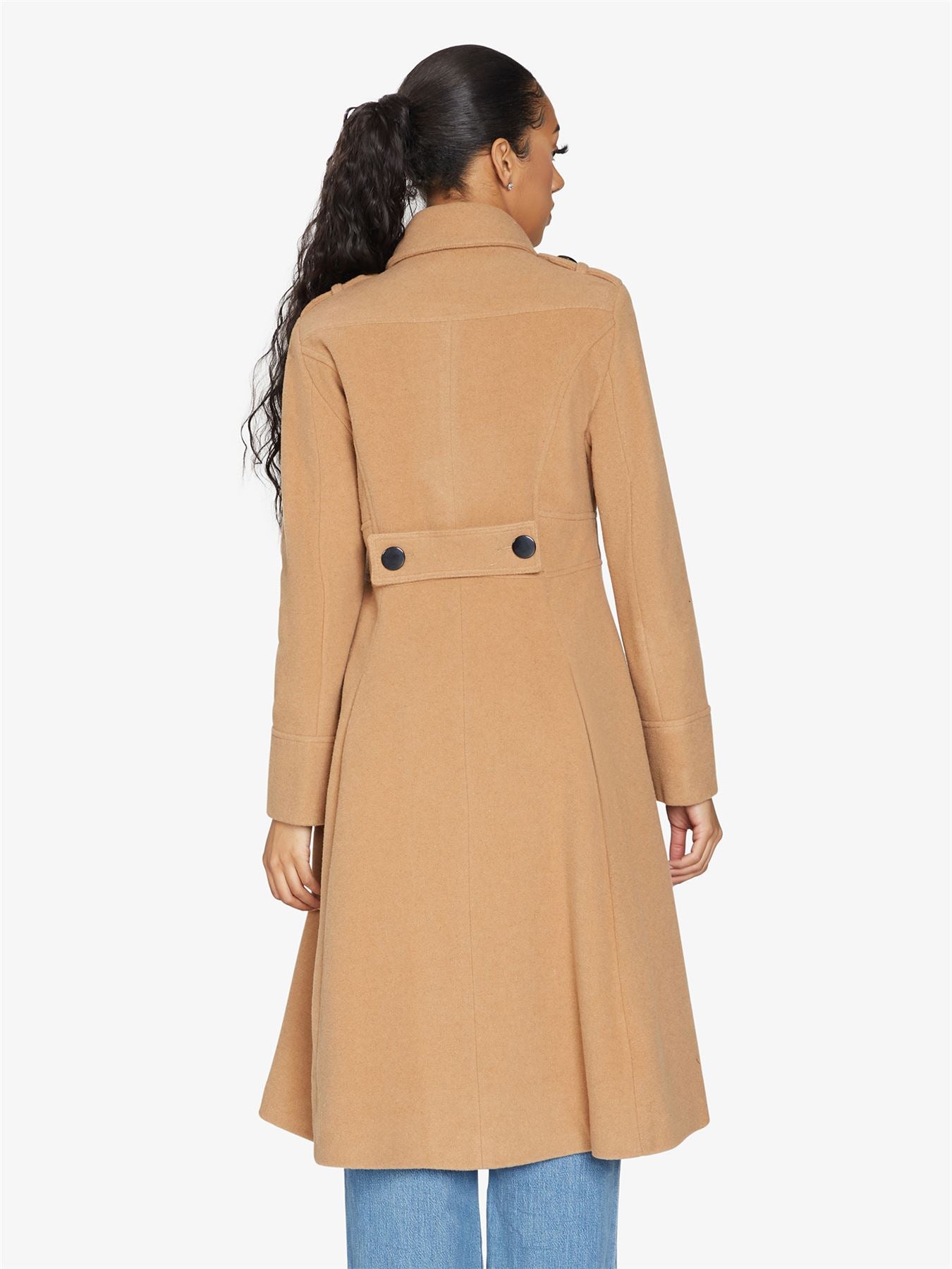 (Pre-Order) A-Line Double Breasted Coat-Rose Eleusis-UK 10/EU 38/US 6-Black-Urbanheer