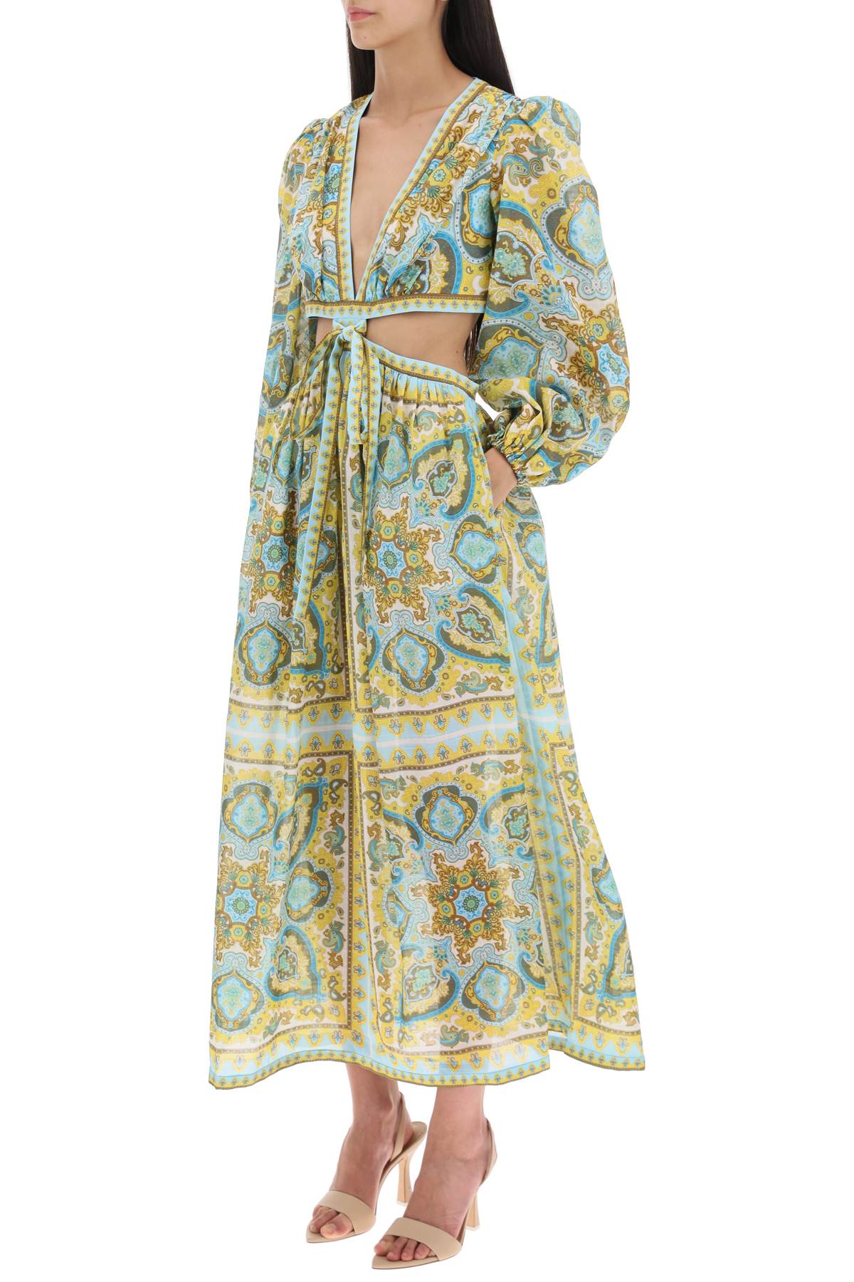 Zimmermann 'Halcyon' Midi Dress In Paisley Cotton-Zimmermann-0-Urbanheer