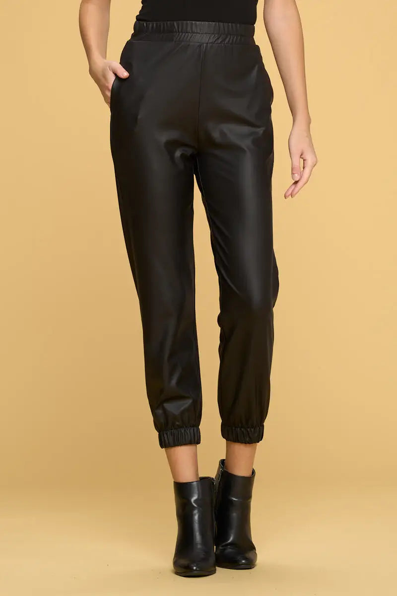 Faux Leather Pants With Pockets.-Renee C.-S-Urbanheer
