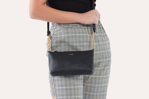 Two Chain Crossbody-Kiko-Black-Urbanheer