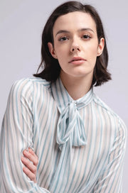 Elegant Blouse - Blue-Dresses-SMF-S-Urbanheer