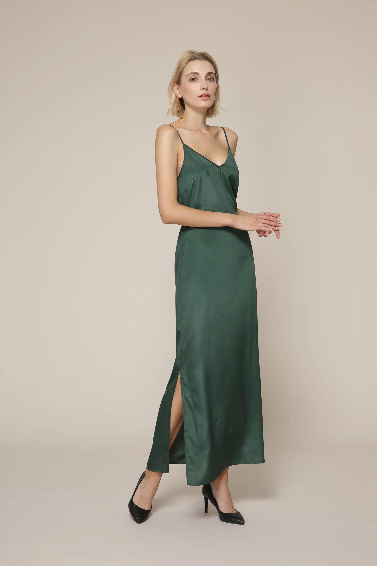 Faye Camisole Dress-Amy Lynn-XS-Green-Urbanheer