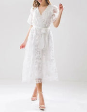 A Textured Midi Dress.-FLYING TOMATO-S-Urbanheer