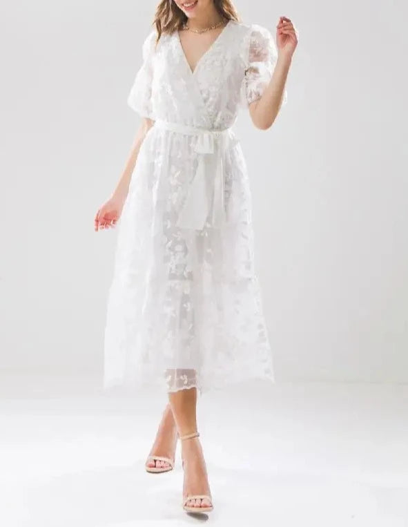 A Textured Midi Dress.-FLYING TOMATO-S-Urbanheer