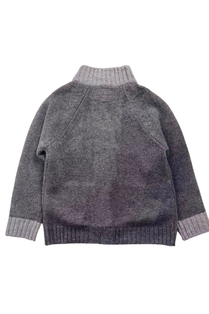 Toddler Merino Wool Cardigan-Grey Whale