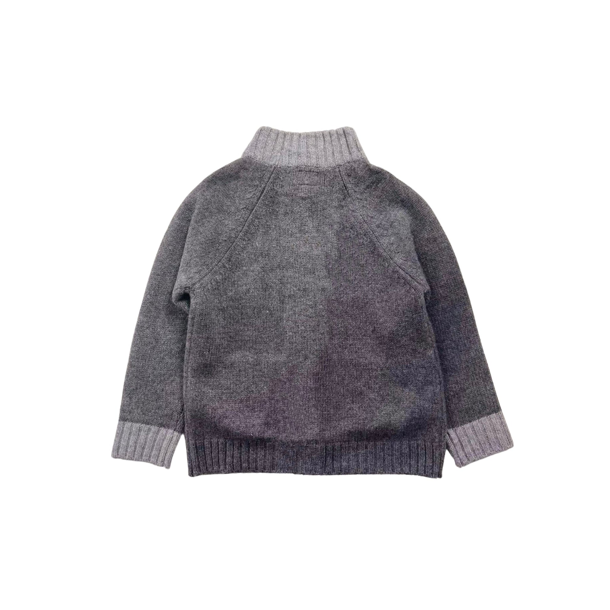 Toddler Merino Wool Cardigan-Grey Whale-NORSU-ORGANIC-Whale Gray-18-24M-Urbanheer